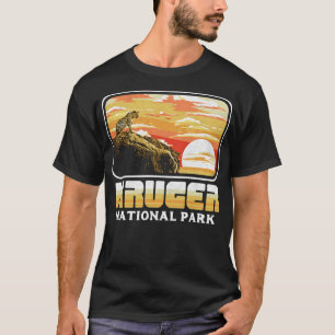 Retro Kruger-Nationalpark Leopard Vintage 80er Sou T-Shirt