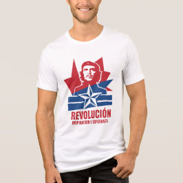 Retro-kubanischer Poster-Stil – Rot, Blau & Weiße  Tri-Blend Shirt
