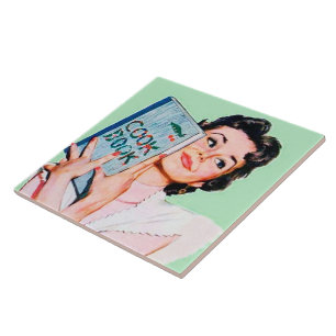 Retro-Küche Vintage Damendekoration Fliese