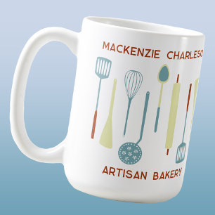 Retro-Küchen-Bäckerei-Cafe-Catering Kaffeetasse
