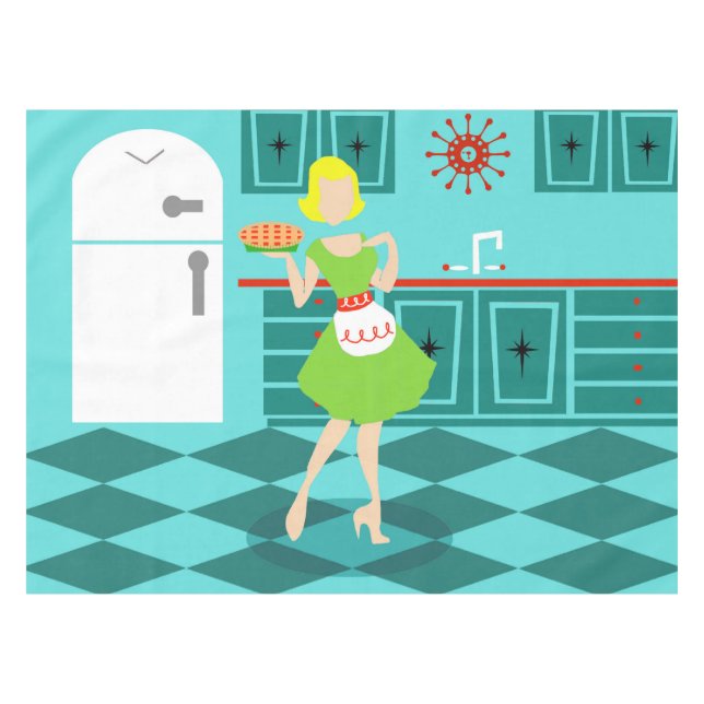 Retro Küchen-Tischdecke Tischdecke (Vorderseite (Horizontal))