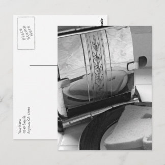 Retro-Küchen-Toaster Editierbare Rücksendeadresse Postkarte