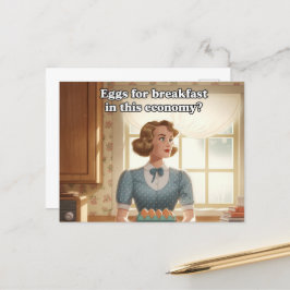 Retro Kücheneier zum Frühstück in dieser Wirtschaf Postkarte