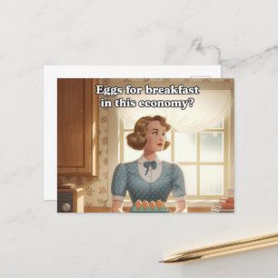 Retro Kücheneier zum Frühstück in dieser Wirtschaf Postkarte