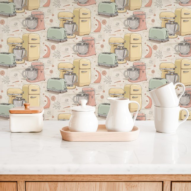 Retro Küchengeräte Tapete (Von Creator hochgeladen)