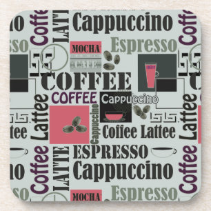Retro-Küchenmuster für Espresso Latte Getränkeuntersetzer