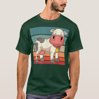 Retro Kuh Lover Bauer Farm Tier Niedliche Kuh T-Shirt
