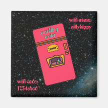 Retro-Kühlschrank der 60er Jahre im Weltraum