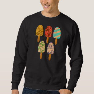 Retro Kulfi Popsim Ice Pop Vintag Sommereis Cr Sweatshirt