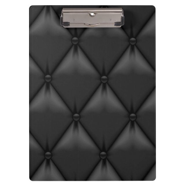 Retro kundenspezifisches schwarzes Leder Klemmbrett (Vorderseite)