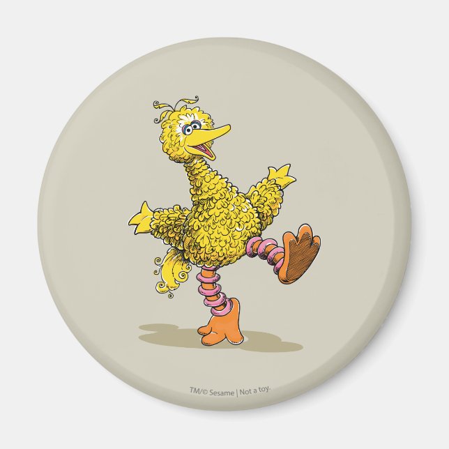 Retro-Kunst Big Bird Magnet (Vorne)