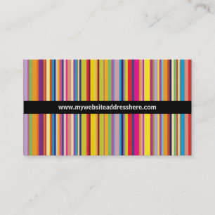 Retro-Kunst Gestreifter Regenbogen Website Visiten Visitenkarte