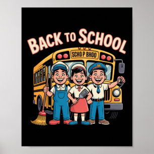 Retro-Kunst zum Schulbeginn – Unsung School Heroes Poster