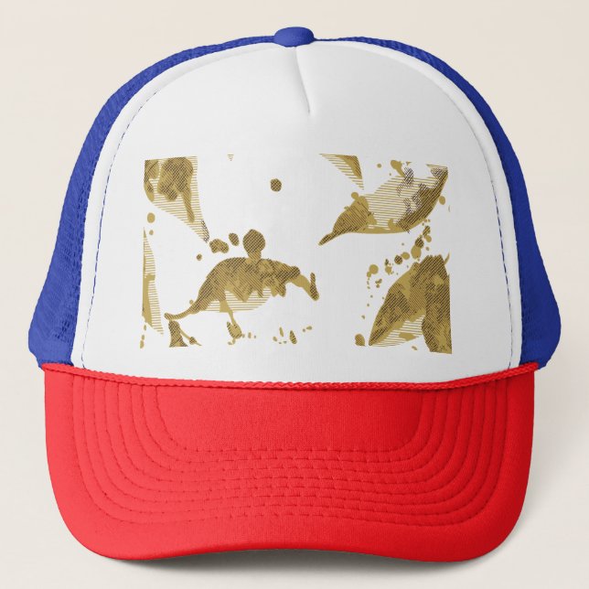Retro-künstlerische Trucker-Mütze im Streetwear-St Truckerkappe (Vorderseite)