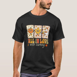 Retro-Kürbis-Gans-Lehrer verliebt sich in den Lern T-Shirt
