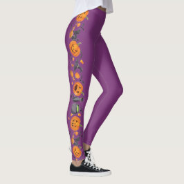 Retro Kürbis Girlie Minimales Halloween Muster Leggings