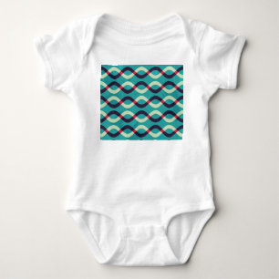 Retro Kurven: Grunge Muster Effekt. Baby Strampler