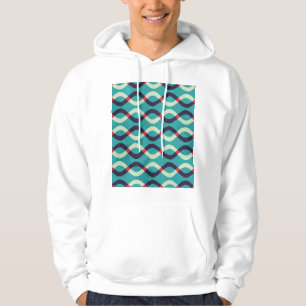 Retro Kurven: Grunge Muster Effekt. Hoodie