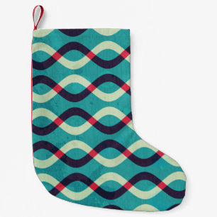 Retro Kurven: Grunge Muster Effekt. Kleiner Weihnachtsstrumpf