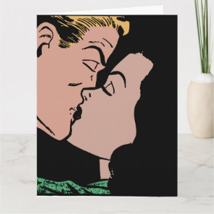 RETRO-KUSS-HOCHZEIT-JUBILÄUMS-GRÜßKARTEN KARTE
