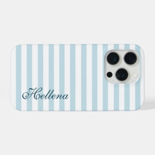 Retro-Küstendesign mit blauen und weißen Streifen iPhone 15 Pro Hülle