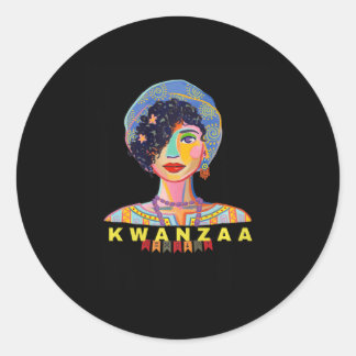 Retro Kwanzaa Africa Runder Aufkleber
