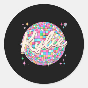 Retro Kylie Vorname I Liebe Kylie Personalisiert D Runder Aufkleber