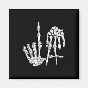 Retro La Hands Skeleton Los Angeles Hand Sign Hall Magnet