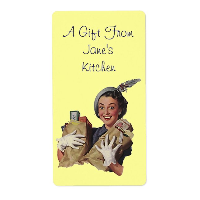 Retro Labels Labels Geschenke aus Küche Geschenk G (Vorne)