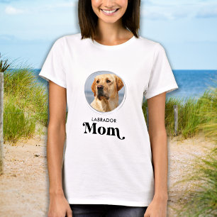 Retro Labrador MAMA Personalisieren Hunde Lover Pe T-Shirt