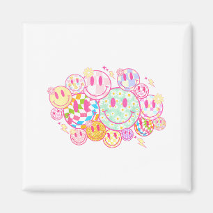 Retro-Lächeln-Gesicht-Blume-Glückliches-Gesicht-Ka Magnet