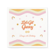 Retro Lächeln Lass uns Groovy Kindergeburtstag hol