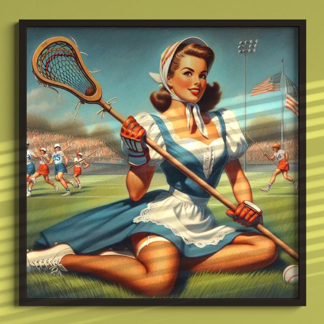 Retro Lacrosse Girl Poster (Von Creator hochgeladen)