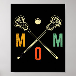 Retro Lacrosse Mama Lax Mama Lax Player Team Sport Poster