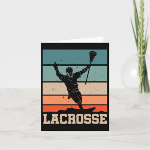 Retro Lacrosse Player Lax Stick Lacrosse Team Karte