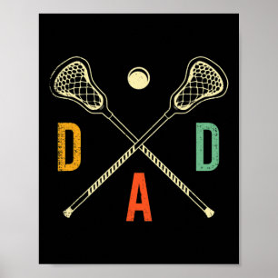 Retro Lacrosse Vater Lax Vater Lax Player Team Spo Poster