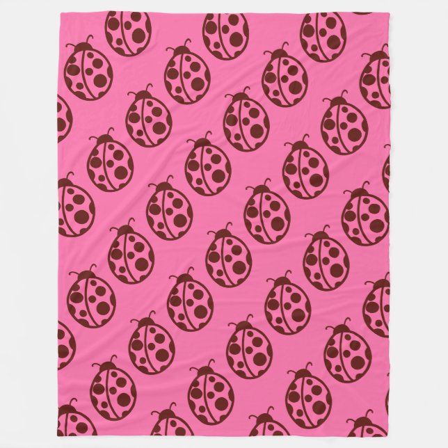 Retro Ladybug Blanket Fleecedecke (Vorderseite)