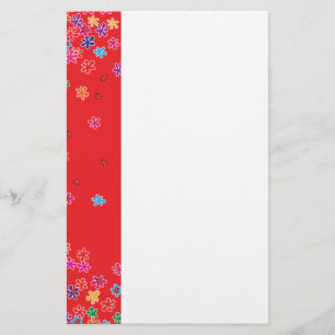 Retro Ladybugs & Blume Briefpapier
