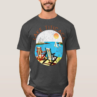 Retro Lago Titicaca Souvenir Vintager See T-Shirt