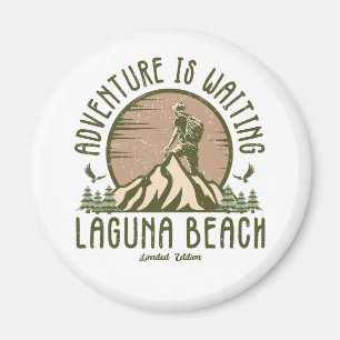 Retro Laguna Beach Wandern Magnet
