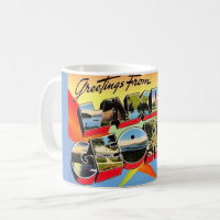 Retro Lake George Postkarten-Mug