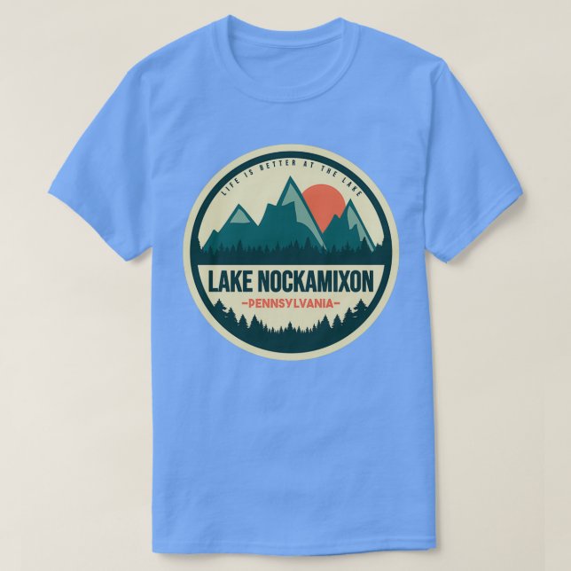 Retro Lake Nockamixon Pennsylvania T-Shirt (Design vorne)