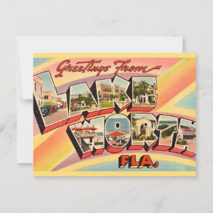 Retro Lake Worth Florida Postkarte
