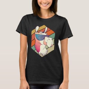 Retro-Lama mit Sonnenbrille Alpaka Lama Tier T-Shirt