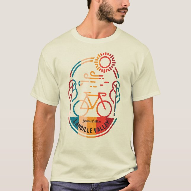 Retro Lamoille Valley Bike Trail T-Shirt (Vorderseite)