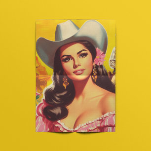 Retro-Landfrau Seidenpapier