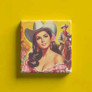 Retro-Landfrau Steinuntersetzer