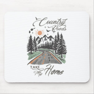 Retro Landstraßen bringen mich nach Hause Vintage  Mousepad