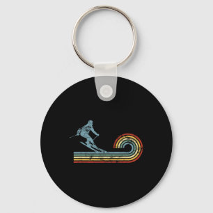 Retro Langlauf Skilanglauf Skifahrer Wintersport Schlüsselanhänger