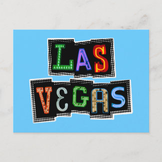 Retro Las Vegas Neon Postkarte